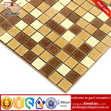 China factory supply yellow mixed Hot - melt mosaic bathroom floor wall tile
